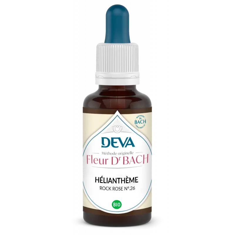 BachBloesems - N°03 - Halianthème - Rock Rose 15 ml -Laboratoire DEVA