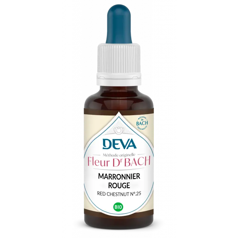 Fleurs de Bach - N°25 - Marronnier Rouge - Red Chestnut 15 ml -Laboratoire DEVA